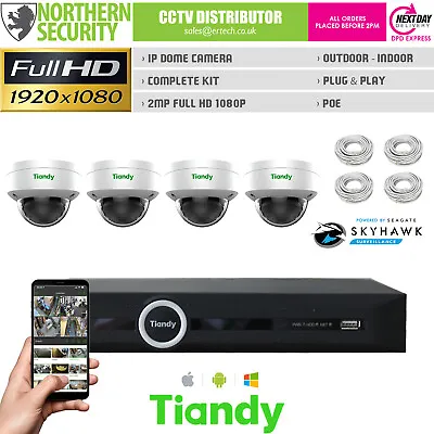 2MP Dome POE IP Camera CCTV Mic Audio Kit Bundle Security System Lite Series • £399