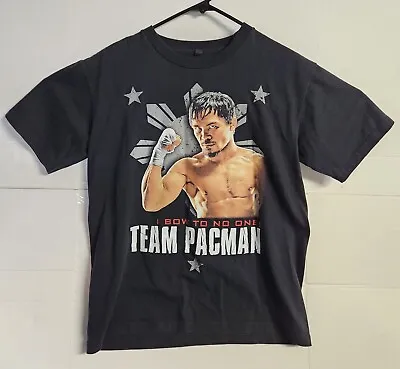 Manny Pacquiao Team Pacman I Bow To No One Boxing Philippines Black Shirt Medium • $25