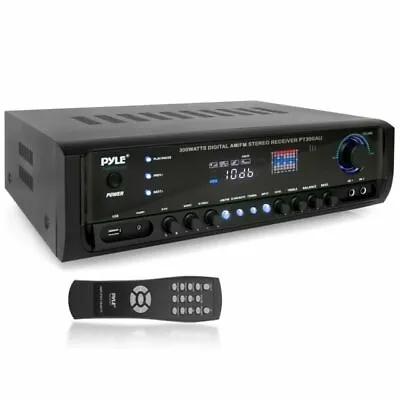 Pyle Home PT390AU 300-Watt Digital Home Stereo Receiver System • $59