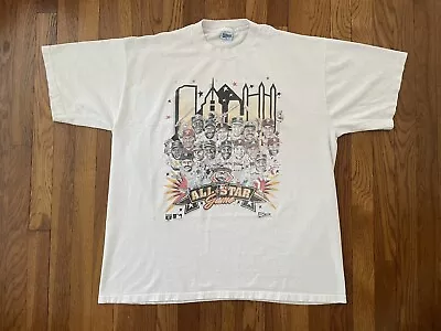 Vintage Salem 1994 MLB All Star Game Pittsburgh Caricature Baseball T-Shirt XL • $150