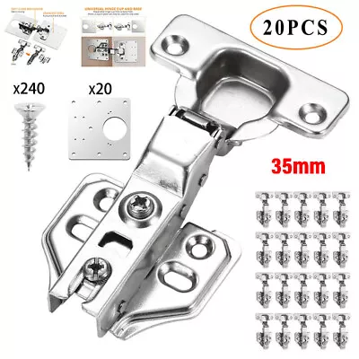 UK TOP Quality Full Overlay 35mm Soft Close Hinges Kitchen Cabinet Cupboard Door • £15.89