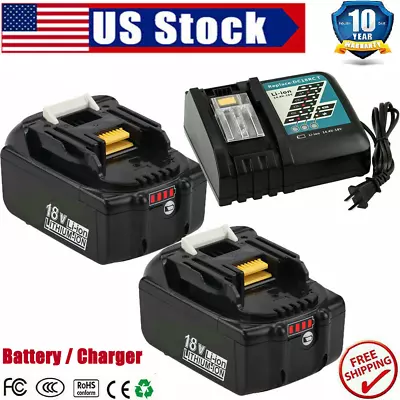 BL1860B For Makita 18V 6.0Ah Lithium Ion LXT BL1830 BL1850 Charger Or Battery US • $15.20