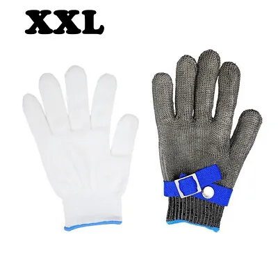 Stainless Steel Mesh Glove Knife Cut Resistant Chain Mail Protective Work Safety • $26.79