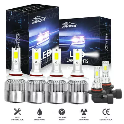 For GMC Sierra 1500 2500 3500 2003-2006 LED Headlights+Fog Lights Bulbs Combo • $36.99