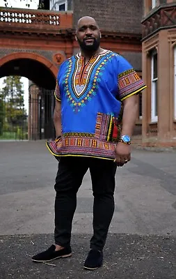 Blue Unisex Dashiki Shirt/Dashiki Multi Men Dashiki Shirt / Women Dashiki • £13.99