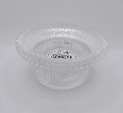 Vtg Reversible Pillar Taper Candle Holder Ribbed Crystal Indiana Glass Sawtooth • $11.69