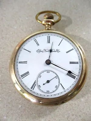 Elgin National Watch Co. Gold Filled Working Pocket Watch Beautiful Condition • $575