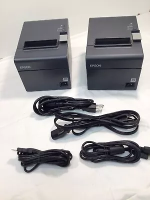 Lot Of 2 Epson Tm-t20 Model M249a Usb Thermal Receipt Printer • $59.95