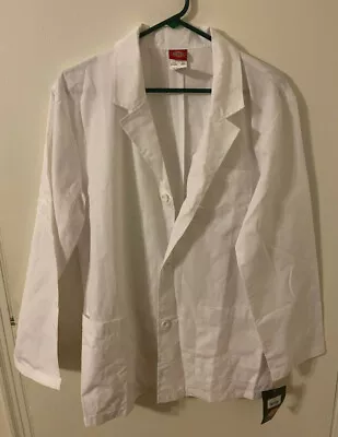 Dickies Lab Coat Mens Small White 31  Long Sleeve Pockets 3-Button 81404 EDS • $6.95