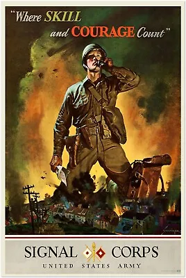 Signal Corps - WW2 Vintage Poster - World War 2 Poster • $10.99