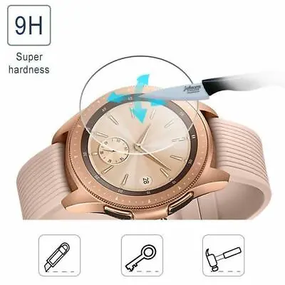 For Samsung Galaxy Smart Watch 42mm 2 X Tempered Glass Screen Protecto Y1 L6J4 • £2.95