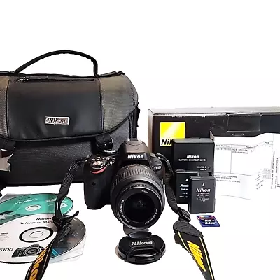 Nikon D5100 DSLR Camera With 18-55mm F/3.5-5.6 Auto Focus-S Zoom Lens Bundle • $299.98