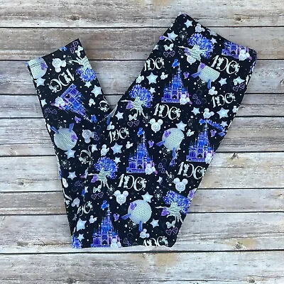 Mickey Minnie Mouse Ears 100th Anniversary Women's Leggings TC Plus Size 12-20 • $25