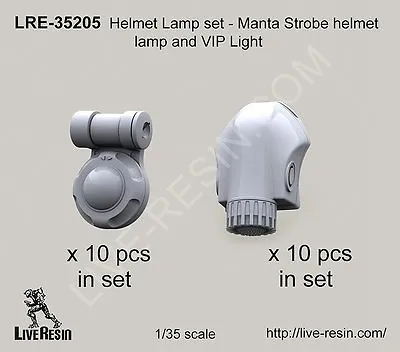 Live Resin 35205 1/35 Helmet Lamp Set Manta Strobe Helmet Lamp And VIP Light • $13.99