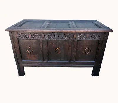 Handsome Antique Oak Coffer / Storage Chest • £495