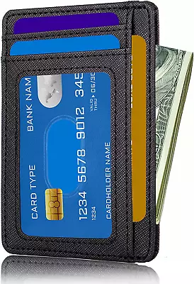 ✅ Travel Slim Front Pocket Wallet For Men Women Blocking Credit Cards • $14.18