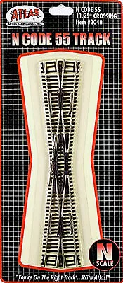 Atlas # 2040 N Scale Code 55 Track Section - 11.25 Degree Crossing • $14