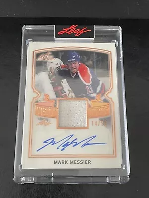 2022 Leaf Art Of Hockey Mark Messier Game Used Jersey Auto Autograph /30 RARE • $65