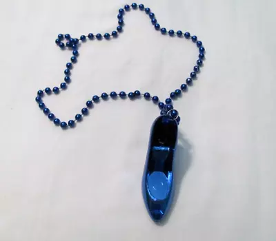 Metallic Blue Mardi Gras Bead With A Blue Metallic Plastic Shoe W/ Blue Gem • $3.99