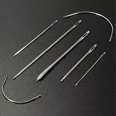 7pc Sewing Needles Repair Kit Upholstery Carpet Leather Curved Fabric Canvas Set • £2.60