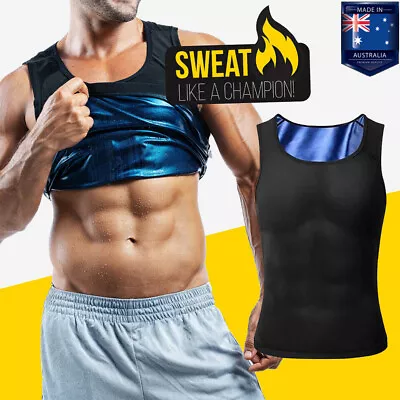 Men Gynecomastia Compression Tank Top Sauna Vest Fitness Sweat Belt Body Shaper • $9.79