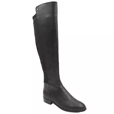 Michael Kors Women Knee High Riding Boots Bromley Size US 5M Black Leather • $22.75