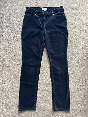 Pure Collection Velvet Jeans - Navy Blue Size 8 Small • £10