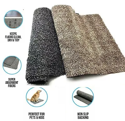 Super Absorbent Magic Door Mat Clean Steps Washable Indoor Outdoor Anti Slip Mat • £8.49