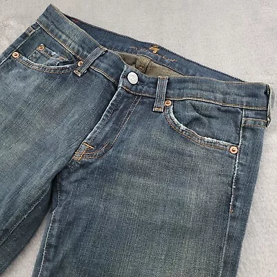 7 For All Mankind Womens Jeans 27 Blue Casual Bootcut Low Rise Medium Wash Denim • $24.97