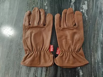 Vintage MARLBORO Cigarette 100% Leather Gloves Size S/M Brown • $24.95