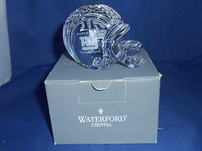 Waterford Crystal NY Giants Super Bowl XLII Champions Helmet-NIB-Ltd Ed 666/2008 • $149.99