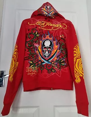 RARE Designer Vintage Ed Hardy Christian Audigier Zip-up Hoodie RRP £200 • £160