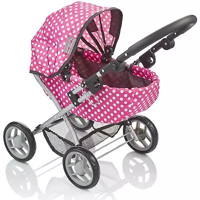 Molly Dolly My First Cutie Dolls Pram - Girls Adjustable Toy Stroller Pushchair • £22.99