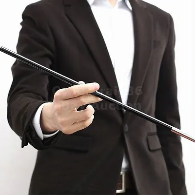 Black Appearing Wand Stage Street Magic Trick Cane One New Foil Stick See Video • £2.99