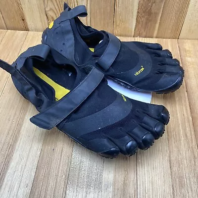 Vibram Fivefingers Shoes Men Size 11-11.5/45 Black Barefoot Running Outdoor 2185 • $44.87