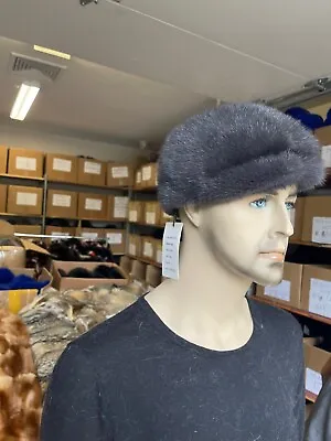 $399.99 • Buy NEW Mens 100% Genuine Mink Fur Winter Hat Ivy Cap Kangol Style Gray USA