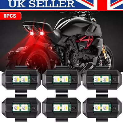 6X 7Colors LED Aircraft Warning Strobe Lights USB Charging Motorcycle Bike Drone • £7.89