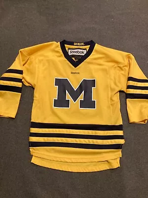 University Of Michigan Reebok Jersey Hockey Jersey Childrens Size 4-7 • $12