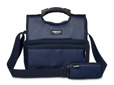 🔥IGLOO 16-Can Softsided Insulated Lunch Box Gripper Cooler Bags Blue NEW • $34.99