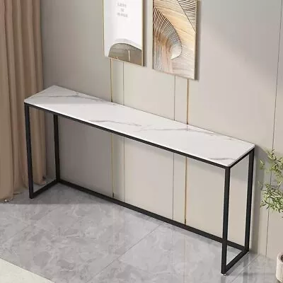 Console Table Modern Narrow Sofa Table 80cm Entrance Table With Metal Frame B • $175