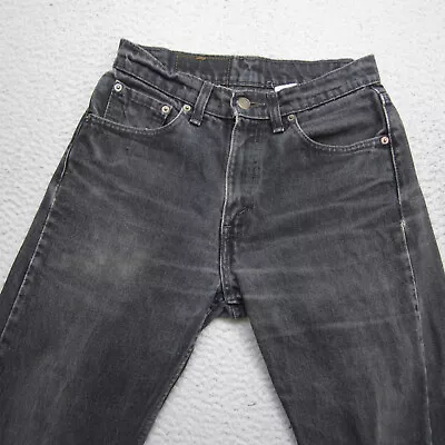 Vintage Levis 505 Jeans Men 39x32 Black Faded Stone Wash Distressed Made USA • $49.99