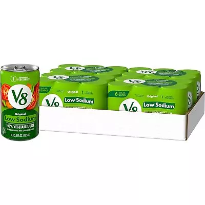 (24 Pack) V8 Low Sodium Original 100% Vegetable Juice With Vitamins 5.5 Fl Oz • $23.99