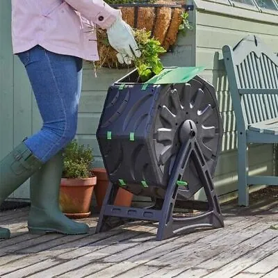 Garden Compost Bin Tumbler Rotating Outdoor Composter Fertilizer Garden Waste • £39.99