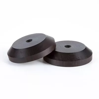 4pcs HIFI Audio Amp Speaker Spike Isolation Stand Feet Ebony Wooden Base Pads • $12.77