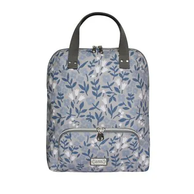 £44.99 • Buy Earth Squared Grey Floral Backpack Fairtrade Oil Cloth Rucksack Porcelain