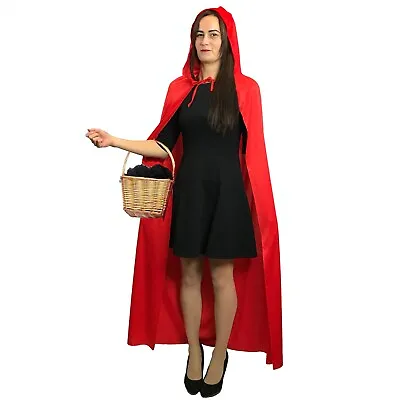 Ladies Red Riding Hood Costume Adult Fancy Dress Womans Fairytale Book Week • £9.99