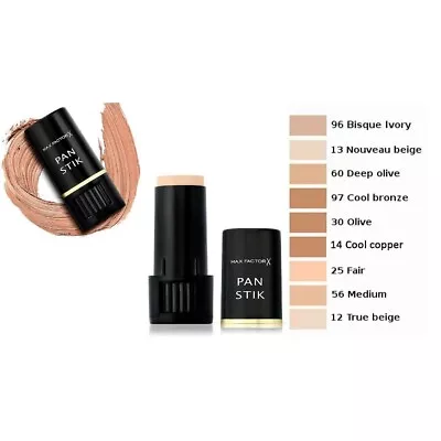 MAX FACTOR Pan Stick Stik Full Coverage Foundation 9g - CHOOSE YOUR SHADE - NEW • £5.80