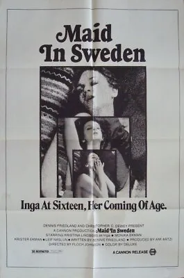 MAID IN SWEDEN One Sheet Movie Poster 27x41 1971 CHRISTINA LINDBERG RARE • $200