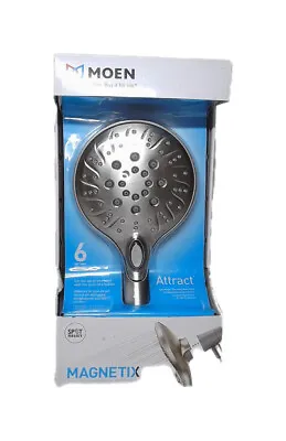 MOEN Attract W/ Magnetix 6-Spray Single Wall Mount Shower Head Brushed Nickel • $49.95