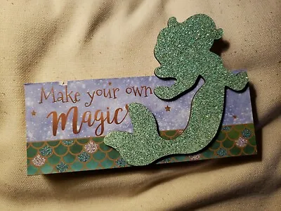 Mermaid Desk Plaque/Wall Hanging Blue Green  Make Your Own Magic  Home Decor • $4.95